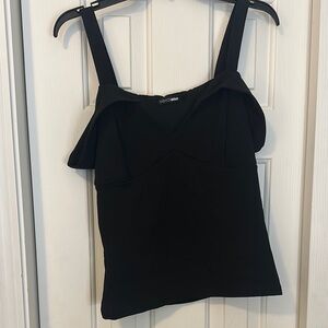 Fashion Nova Black Asymmetrical Camisole Top